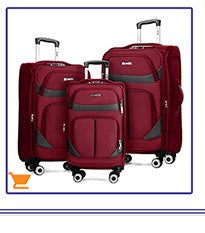 Conjunto de 3 Malas Macias Expansíveis Rodas Giratórias Leves de 20, 24 e 28 polegadas