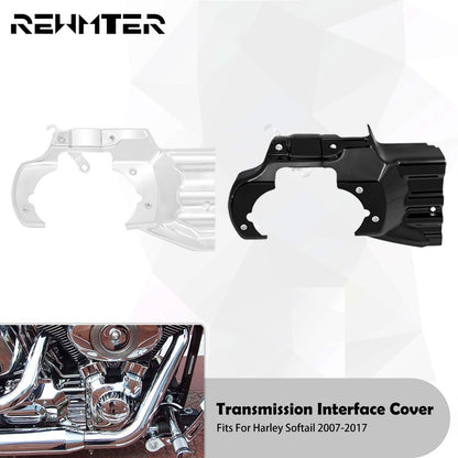 Engine Transmission Interface Cover For Harley Softail Fat Boy Deluxe Classic FLSTF 2007-2017 Standard Slim FXST FLS Motorcycle