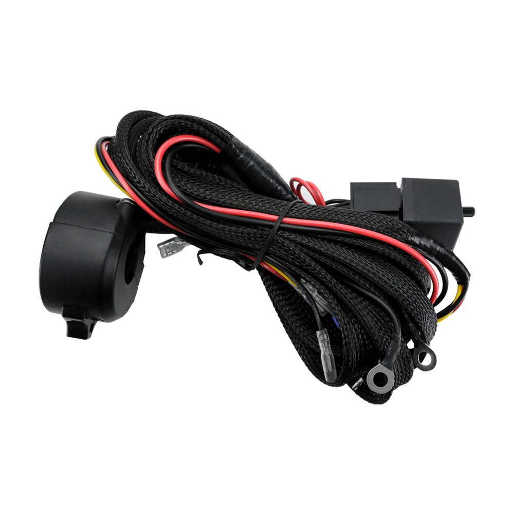 Chicote de Fiação de Indicador Universal 12V para Motocicleta com 4 Indicadores de 22mm 7/8" e Luz de Seta para Yamaha Kawasaki