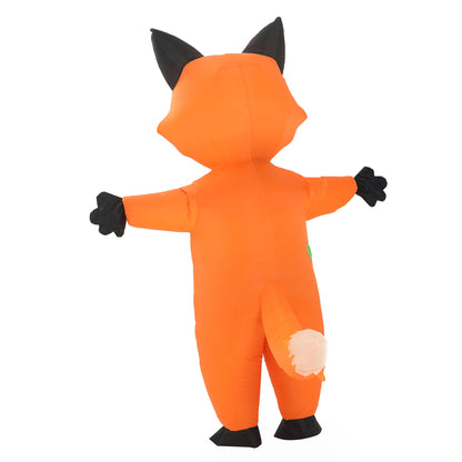 Inflatable Fox Costume Adult Blow Up Orange Fox for Adult Funny Suit for Cosplay Carnival Roleplay Fancy Halloween Party Apparel