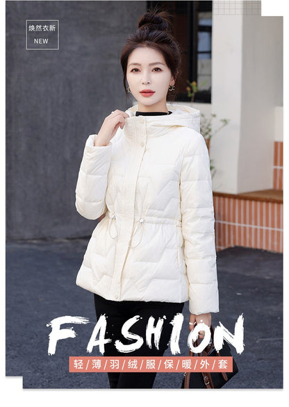 Down For Women, Lightweight Short, 2024 Winter New Collection, Waist Cinching And Warm, Duck Down Slim Fit, Korean Version