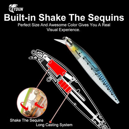 Floating Sea Bass Fishing Lures Baits 130mm 20g Minnow Lures with Flash Blade Hard Lure Good Action Wobblers Tackle Pike