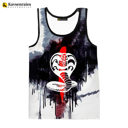 Cobra Kai 3D Print Tank Tops Men Women Summer Fashion Casual Sleeveless Shirts Hip Hop Streetwear Oversized Tops Men's Clothing