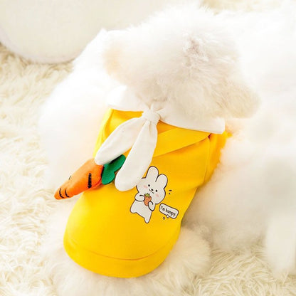 Roupas de inverno para cachorro, Moletom com capuz fofo de desenho animado, quente, para Chihuahua, Bulldog Francês, Roupa para filhotes, Casaco, Fantasia para cães de estimação