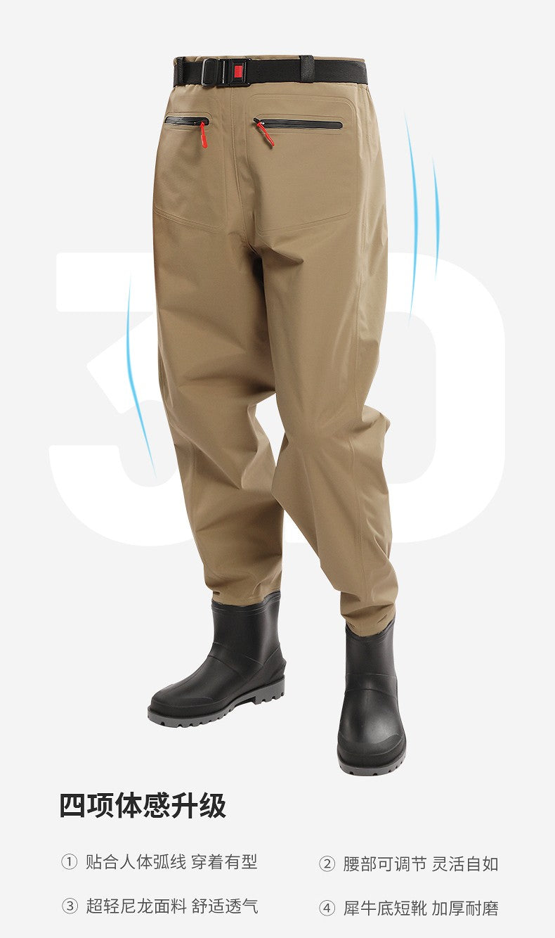 Calça de Pesca Profissional de Nylon Ultraleve, à Prova de Vento, para Inverno, à Prova D'Água, Calça de Pesca de Cintura Única