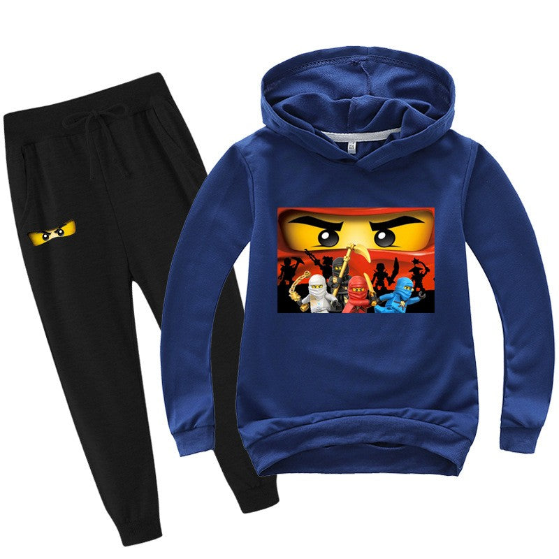 2-13 years Spring Autumn Children Clothing Sets  Kids Clothes Baby Boys Hoodies Pants 2 Pcs Set Tracksuit Anime Outwear Coat