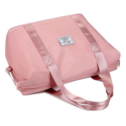 Extendable Women's Large Capacity Storage Luggage Handbag Leisure Travel Duffle Bag Waterproof Nylon Sports and Fitness Handbag