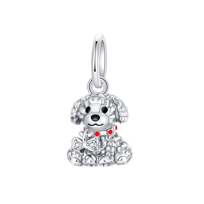 925 Sterling Silver Dog Charms French Bulldog Poodle German Shepherd Beagle Dachshund Pendants Fit Bracelets DIYJewelry Gift