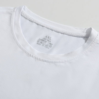 Running T-shirt Reflective Short Sleeve Ice Silk Quick Drying Summer Thin Breathable Fitness Tees Shirt Sportswear Sportsshirt