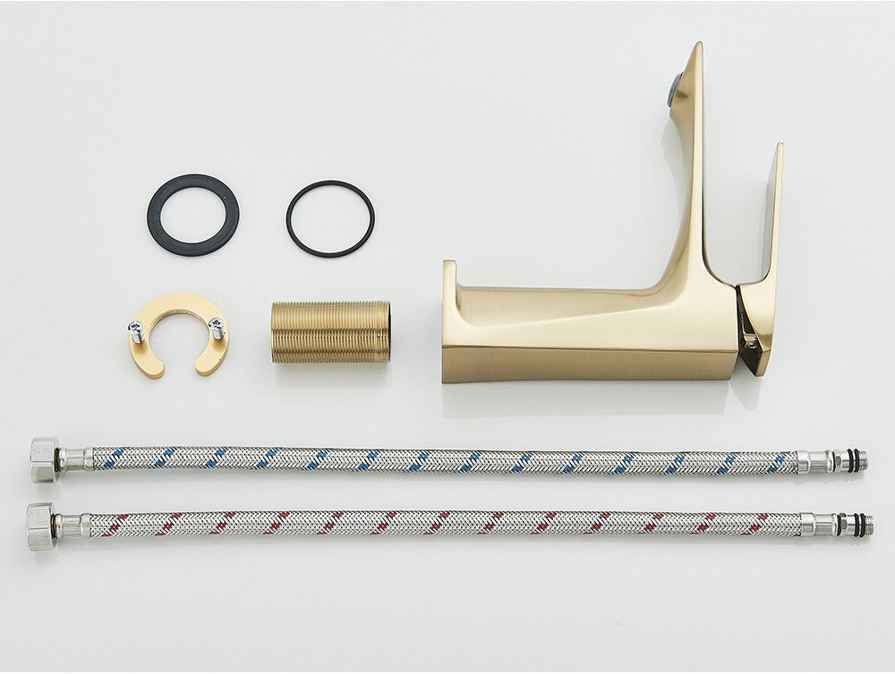 Black Bathroom Faucet Deck Mounted Bathroom Sink Mixer Tap Single Lever Basin Sink Mixer Faucets Chrome/White/Grey/Brushed Gold