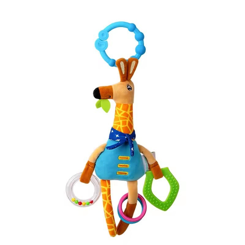 Baby Rattles Soft Giraffe Infant Crib Bed Stroller Spiral For Newborns Car Seat Early Education Development Handle Toys Gifts