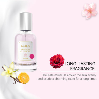 Roxelis 30ml Body Perfume Spray Hair Scent Light Fresh Skin Long Lasting Floral Fragrance Add Personal Charms Dating Perfume
