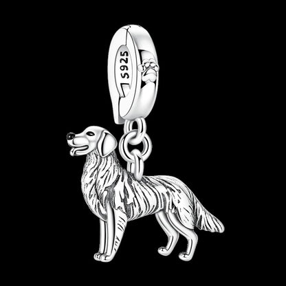 925 Sterling Silver Dog Charms French Bulldog Poodle German Shepherd Beagle Dachshund Pendants Fit Bracelets DIYJewelry Gift
