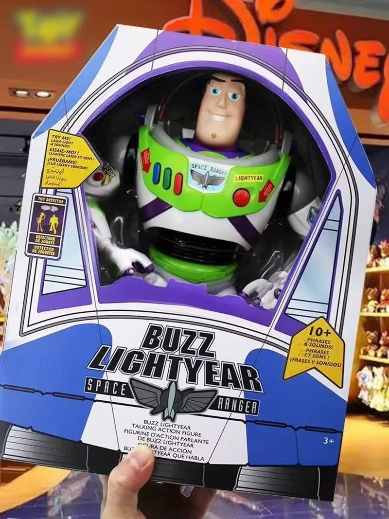 Brinquedo Genuíno Disney Toy Story Buzz Lightyear Space Ranger Modelo de Som Coleção de Mesa Boneco de Ação Buzz Lightyear Modelo de Brinquedo Presentes