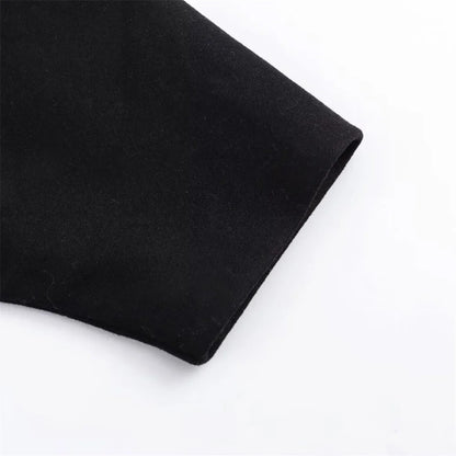 Women's Oblique Button Loose Batwing Sleeve Jacket Coat Lapel Double Pocket Warm Solid Vintage Outerwear Fall Winter Coat