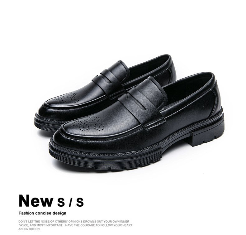 Men's Dress Shoes Retro Casual Business Leather Shoes Men Office Loafers Formal Social Brogues Wedding Leather Shoes For Men