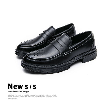 Men's Dress Shoes Retro Casual Business Leather Shoes Men Office Loafers Formal Social Brogues Wedding Leather Shoes For Men