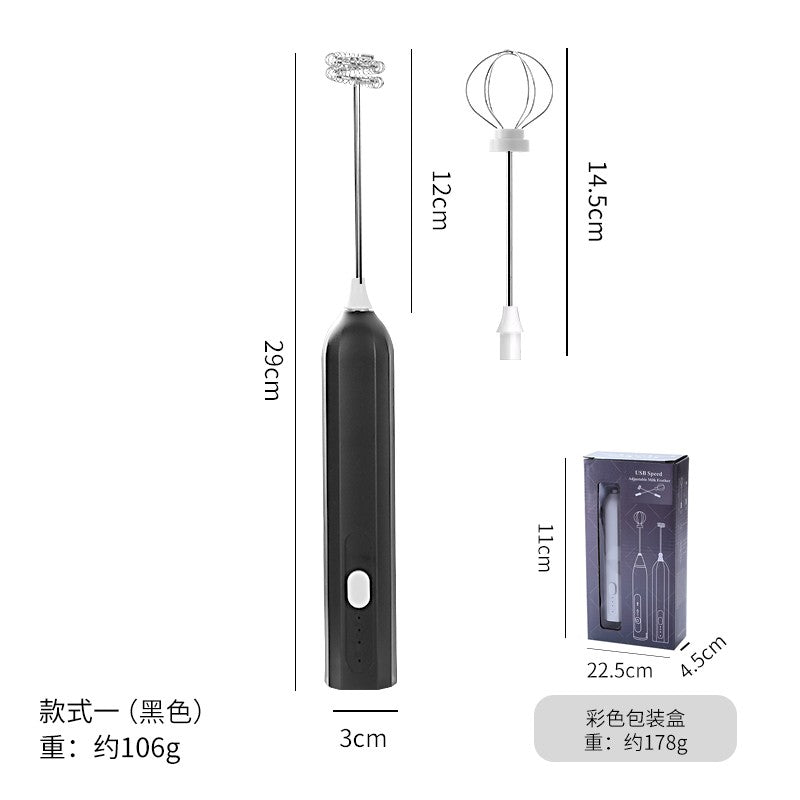 Electric mixer, handheld egg beater, dessert cake cream maker, 3-speed portable beverage coffee machine, kitchen milk frother