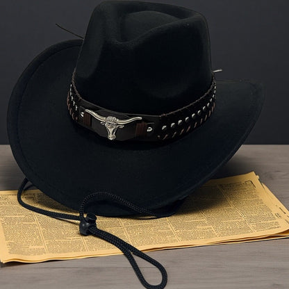 Rivet Hat Outdoor Felt Hat Western Hat Windproof For Windy Conditions Horseback Riding Western Events