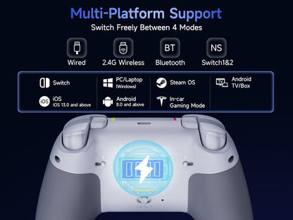 EasySMX X05 Pro Wireless Gaming Controller, Gamepad with Charing Dock for PC Nintendo Switch iOS Android with Dual Rumble Motors