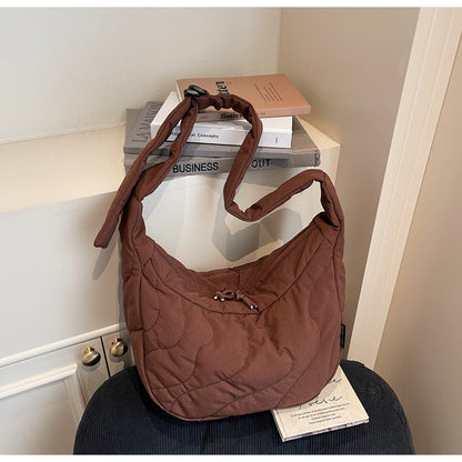 New Commuting Crossbody Bags for Women Fashion Texture and Simple Hobo Shoulder Bag Large Capacity Versatile Bags for Travel