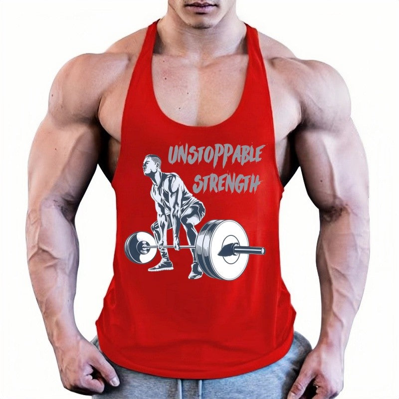 Mens Muscle Fitness Singlet, Gym Stringer Tank, Bodybuilding Vest, Fashion Quick-Dry Lightweight Sleeveless Workout Shirt