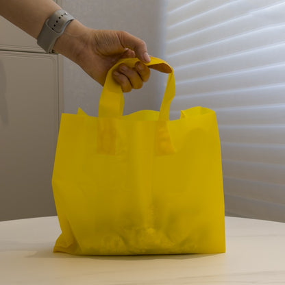 50pcs frosted tote bags cosmetics store gift bags printed logo simple fashion packaging bags plastic bags custom wholesale