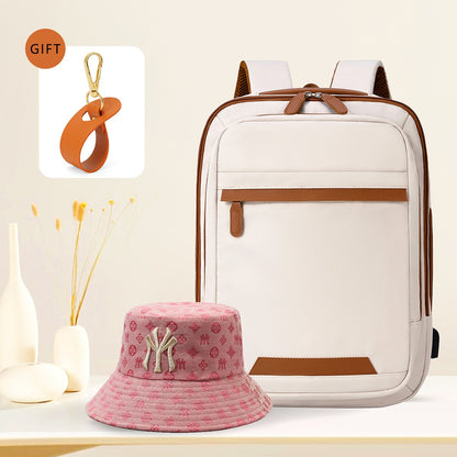 High-Quality USB Rechargeable Backpack Men's Waterproof Bag Large Laptop Backpack Unisex School Bag Youth Backpack