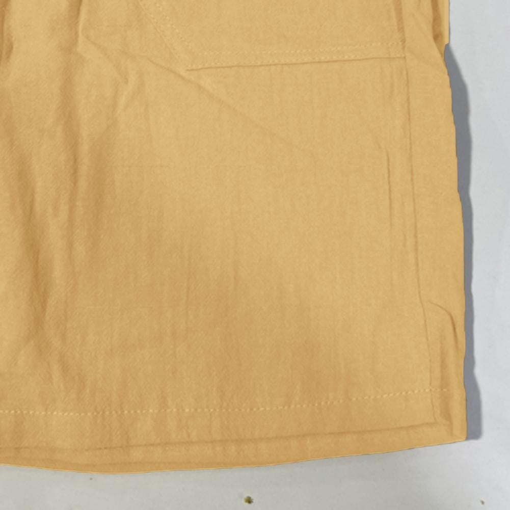 2024 New Men'S Cotton Linen Shorts Pants Male Summer Breathable Solid Color Linen Short Trousers Fitness Streetwear M-4xl