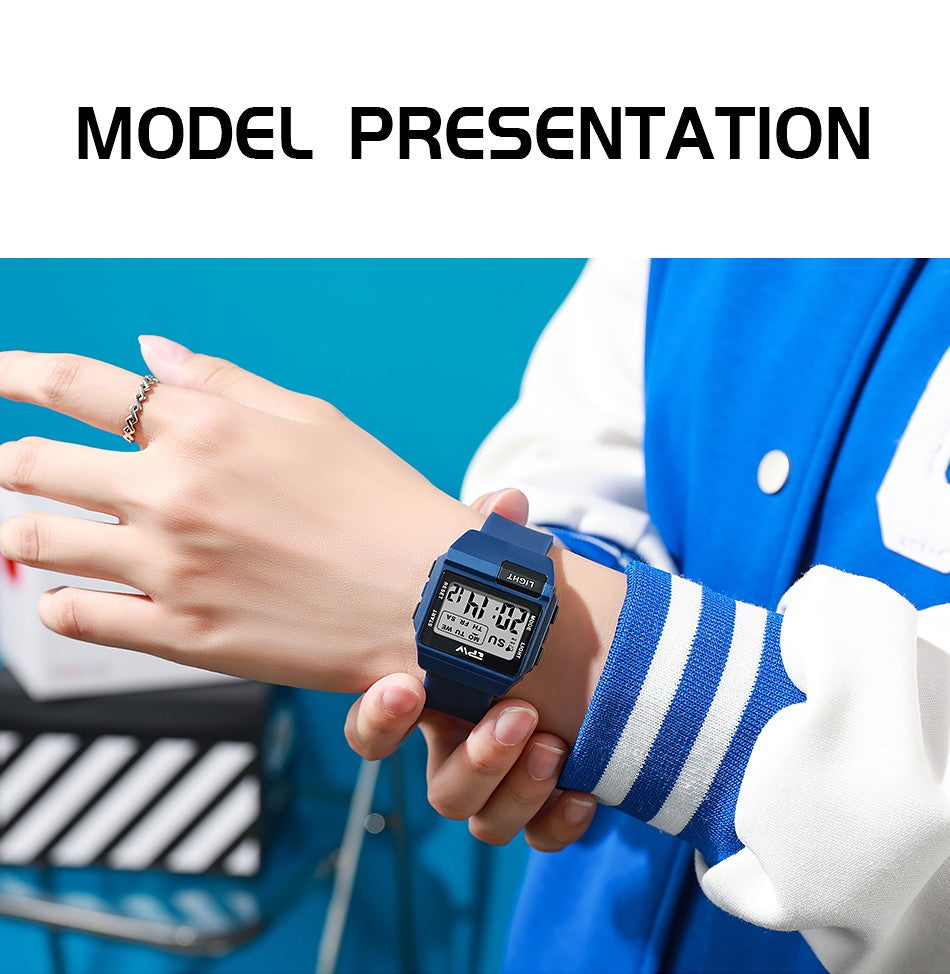 TPW 36mm Midsize Digital Watch For Women Teenage  Meter Water Resistant