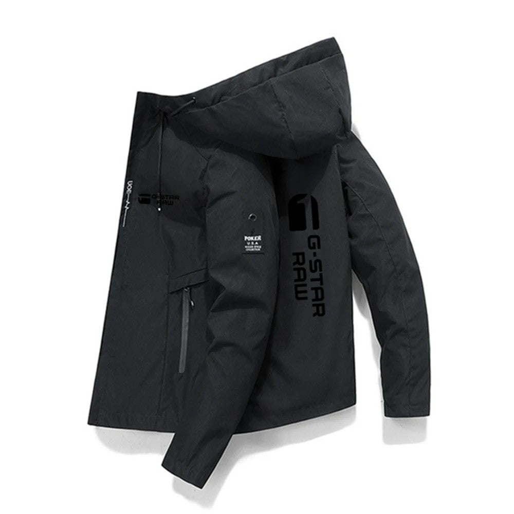 The 2025 new Spring and Autumn men's jacket, high-quality printed outdoor sports jacket, windproof and fashionable casual jacket