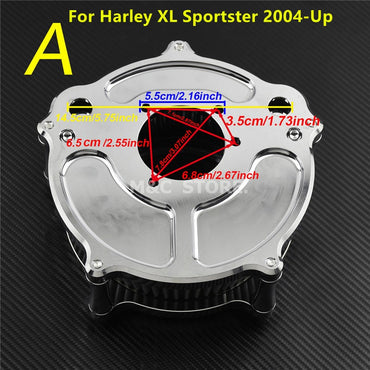 Motorcycle Chrome Air Filter Cleaner For Harley Sportster 883 1200 Iron XL Touring Road King Dyna Fatboy FXDLS FLSTNSE Softail