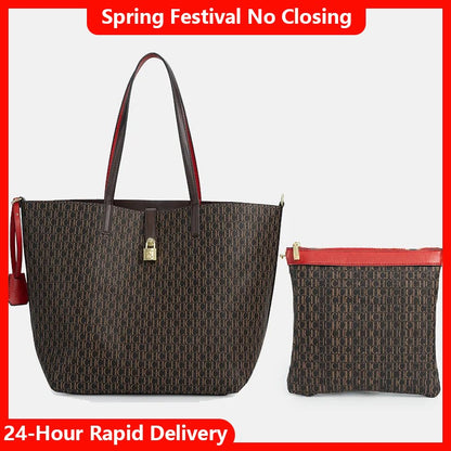 CH Elegant Light Luxury Practical With Bags Pure Color Simple Large Capacity Casual Resistant Brand Women's Bag Shoulder Bag