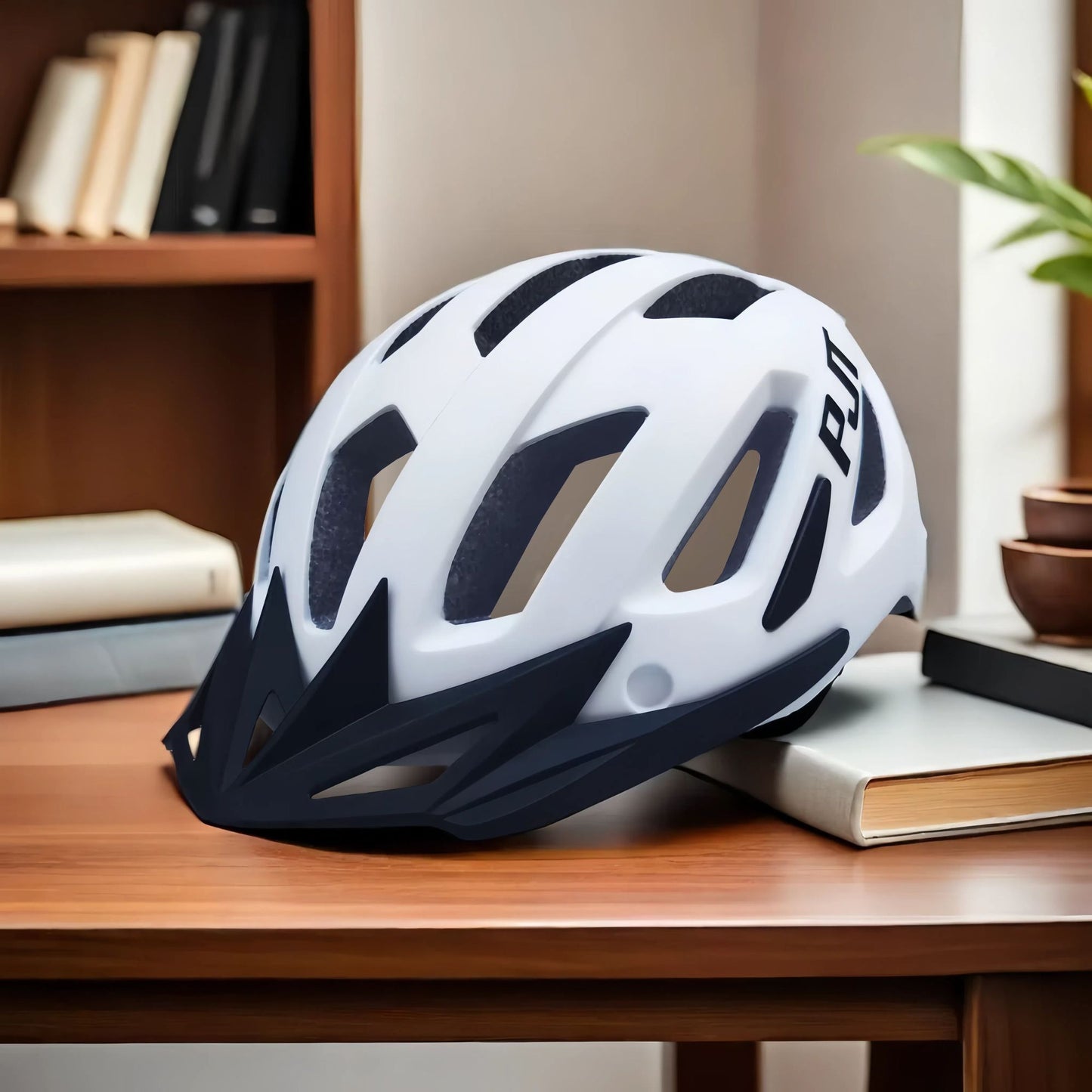 PJT Adult Bike Helmet With Rechargeable LED Rear Light Dual Mode Goggle Cycling Helmet MTB Lightweight Breathable Bicycle Helmet