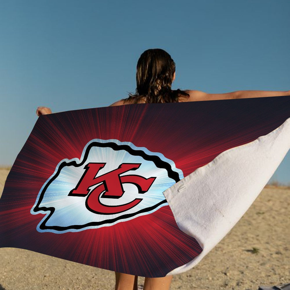 K-Kansas City C-Chiefs Big Microfiber Beach Towels Quick Dry Towel Sand Beach Towels Pool Towel for Travel Swim Pool Yoga