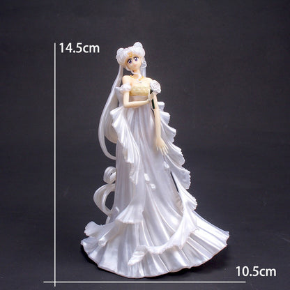 Boneco Sailor Moon Anime Desenho Animado Júpiter Makoto Vênus Minako Tsukino Coelho Boneca Brinquedo Pequena Princesa Decoração de Bolo Enfeites