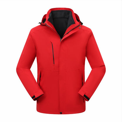 Customized Windbreaker printing free logo image picture thick fleece lined jackets outdoor sportswear windproof coat team clothi