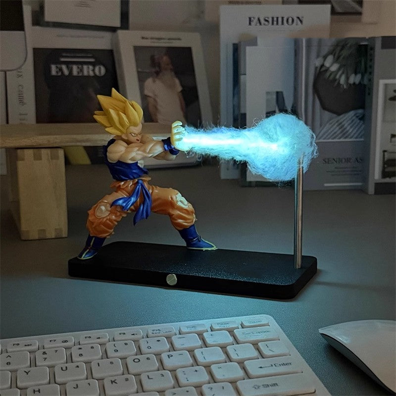 Anime Son Goku Kamehameha Night Light Figures Desktop Touch Control Lamp Rechargeable Night Lamp Figures with Cotton