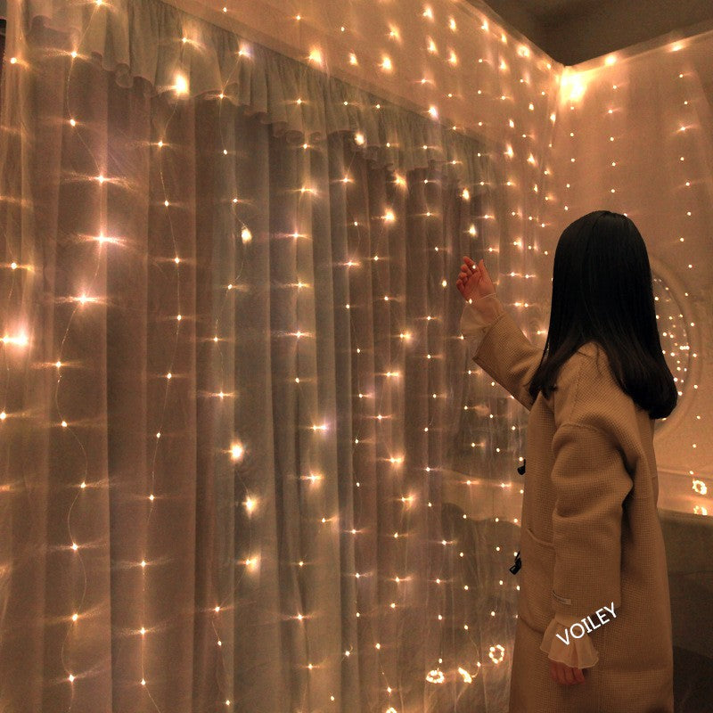 LED Curtain String Lights Holiday Garland 6M/3M 8 Modes USB Powered Festoon for Home Garden Christmas Party New Year Wedding
