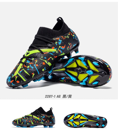 Mens Football Field Boots Ultralight Turf Indoor Society Training Soccer Shoes Cleats for Kids Sneakers TF/FG Football Shoes