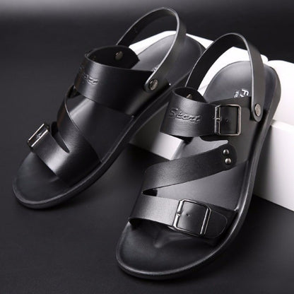 Summer Comfortable Men's Sandals 2025 Fashion Slippers Beach for Male Leather Shoes Open Toe Casual Mens Sandals zapatos hombre