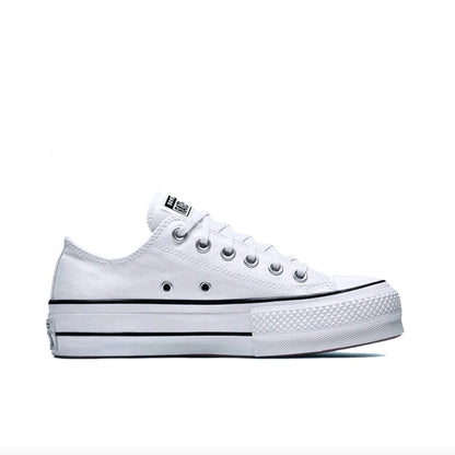 Converse Chuck Taylor All Star Men's and Women's Skateboarding Shoes, Minimalist, Chunky Sole Sneakers, White