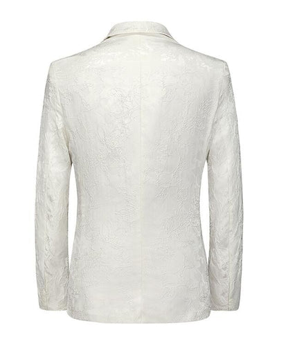 Classic Black Jacquard Suit Male Business Casual Coat Size 6XL-S Fashion Men Wedding Party Tuxedo Dress Blazers Slim Fit Tops