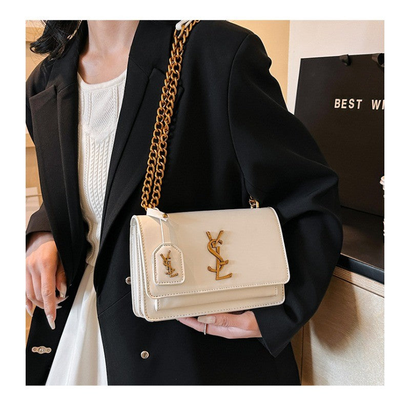 High quality women's bag crossbody bag large capacity texture single shoulder small square bag chain commuting phone bag