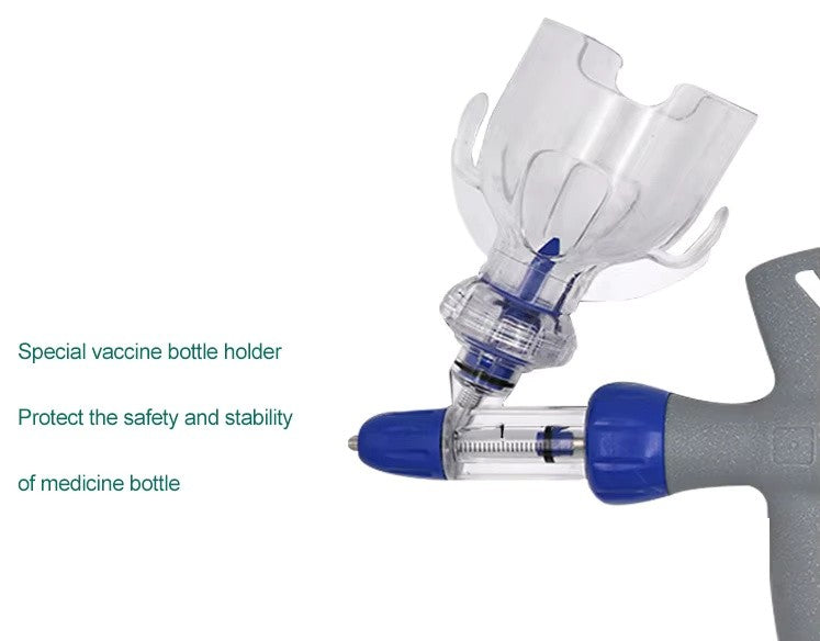 Seringa Automática Contínua Veterinária 1/2/5/10ml Agulha de Injeção para Aves Animal Vacina Ajustável para Gado Bovinos Ovinos