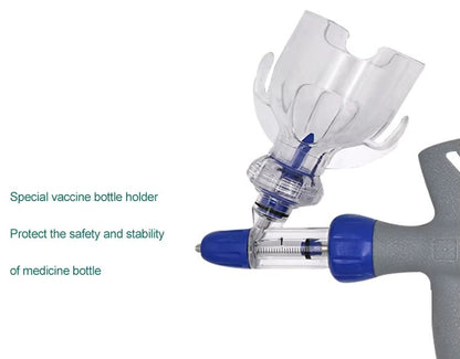 Seringa Automática Contínua Veterinária 1/2/5/10ml Agulha de Injeção para Aves Animal Vacina Ajustável para Gado Bovinos Ovinos
