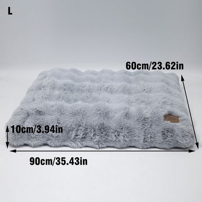 Cama M-4GG para Cães de Pelúcia Ultra Macia Cama Calmante para Gatos Base de Espuma Mais Espessa Cama para Caixas Múltiplas Opções de Tamanho para Cães