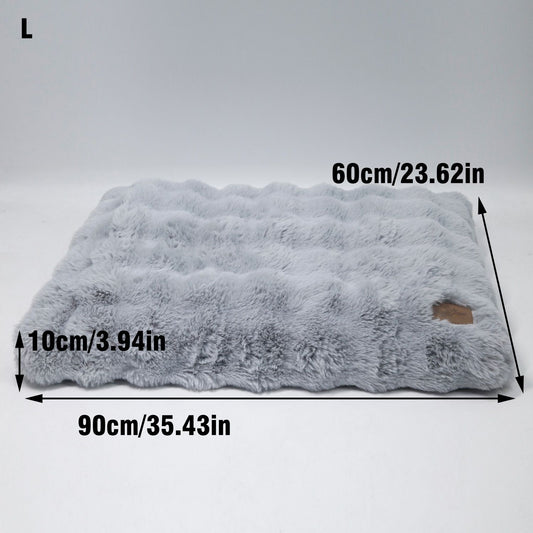 Cama M-4GG para Cães de Pelúcia Ultra Macia Cama Calmante para Gatos Base de Espuma Mais Espessa Cama para Caixas Múltiplas Opções de Tamanho para Cães