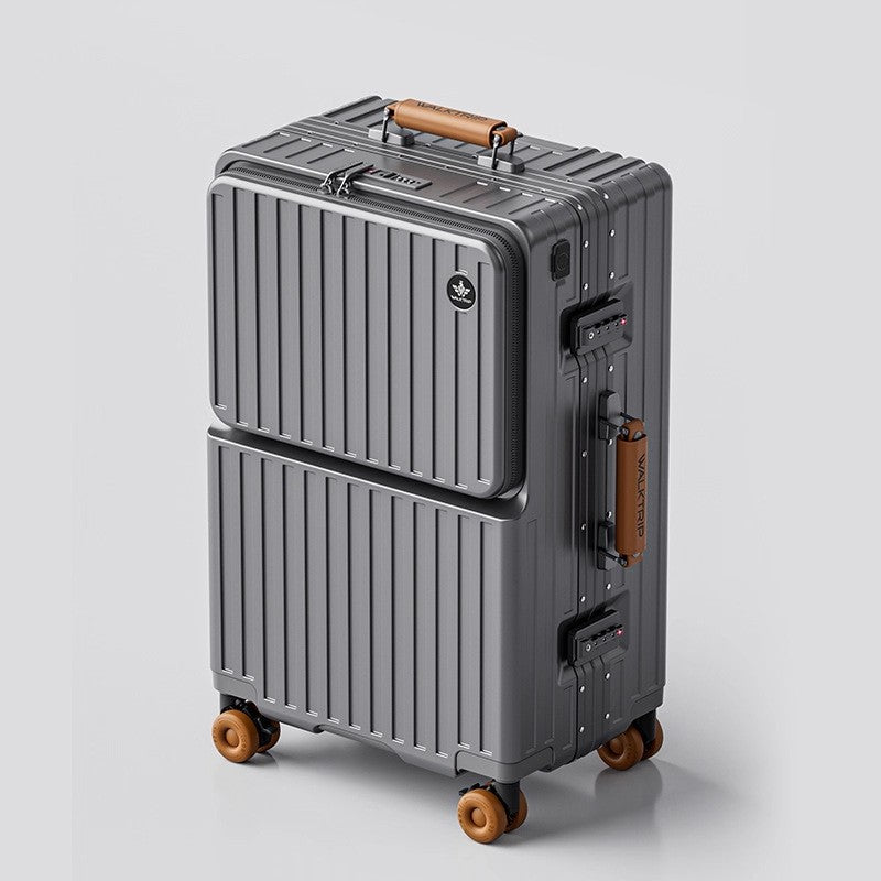 COLENARA Multifunctional Suitcase Front Opening Boarding Case Laptop Trolley Case USB Charging 20"24"26 Inch Travel Luggage