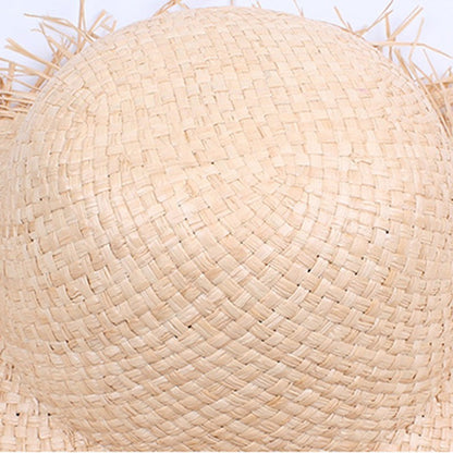 Sun Hat Visor With A Wide Brim Women Summer Beach holiday Ladies Raffia Straw Hat Fringe Fashion Women'S Beach Hats Gorra Hombre